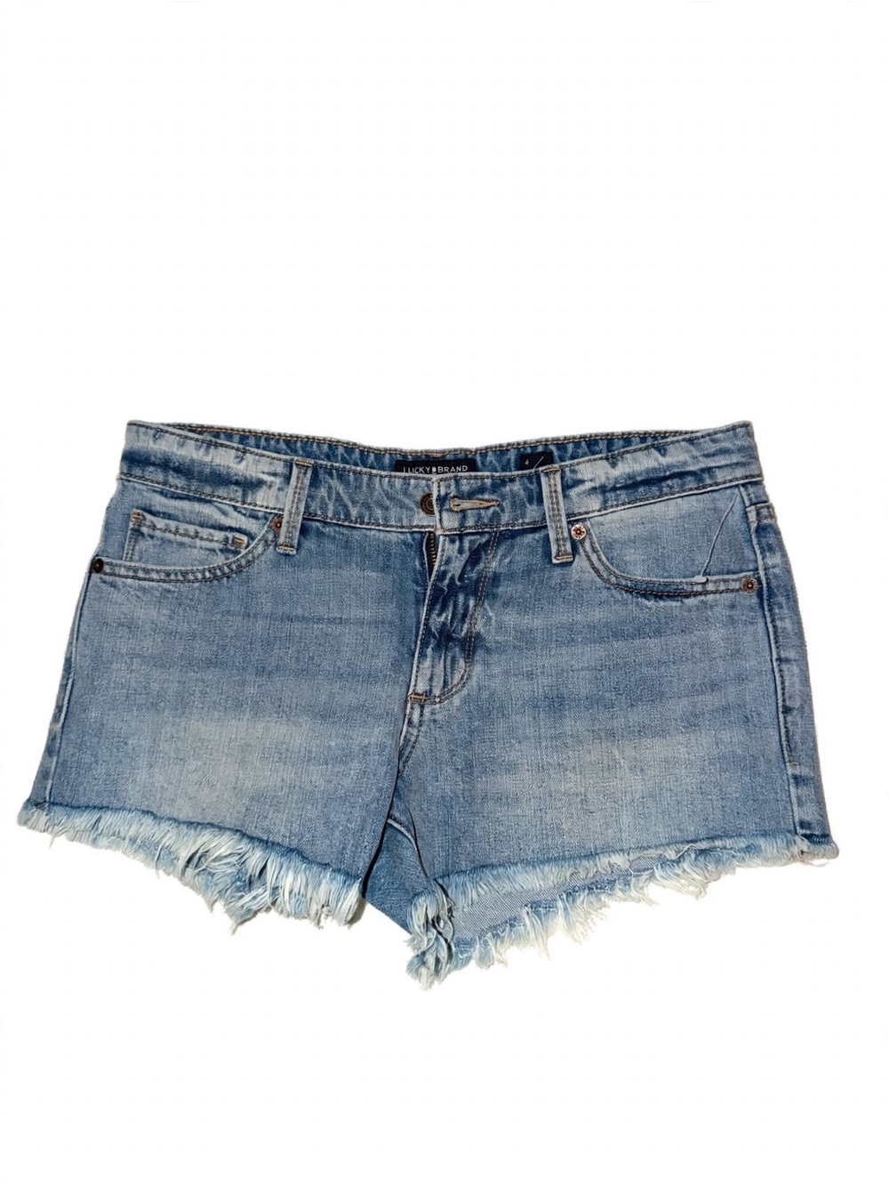 Lucky Brand Light Blue Frayed Denim Shorts